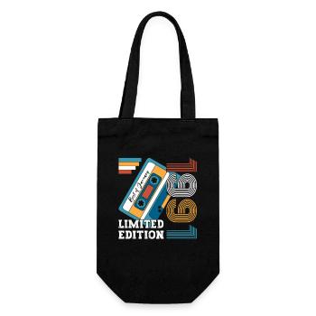33. Geburtstag Kassette Januar Jahrgang 1991 - Geschenkbeutel für Flaschen - Schwarz - Vorne