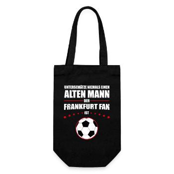 Alter Mann - Frankfurt Fan | Retro Vintage Design - Geschenkbeutel für Flaschen - Schwarz - Vorne