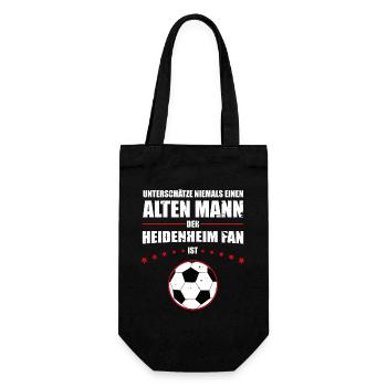Alter Mann - Heidenheim Fan | Retro Vintage Design - Geschenkbeutel für Flaschen - Schwarz - Vorne