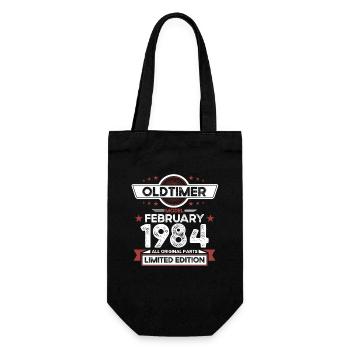 40th Birthday Classic Car February Vintage 1984 - Gift Bag for Bottles - black - Front