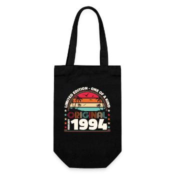 30. Geburtstag Original Februar Jahrgang 1994 - Geschenkbeutel für Flaschen - Schwarz - Vorne