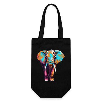 Elephant Elephant Animal Zoo Africa Savannah Safari - Gift Bag for Bottles - black - Front