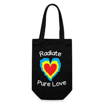 Radiate pure love - Gift Bag for Bottles - black - Front