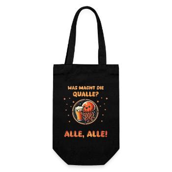 What Does the Jellyfish Do - Beer ALL Gift Funny - Gift Bag for Bottles - black - Front