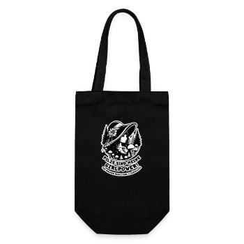 Mushrooms are my girl power - Gift Bag for Bottles - black - Front
