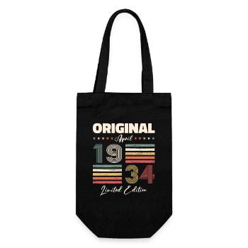 90e anniversaire mari Original avril Vintage 1934 - Sac à bouteille - noir - Devant