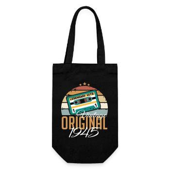 Vintage 1945 Born Original 1945 Birthday - Gift Bag for Bottles - black - Front