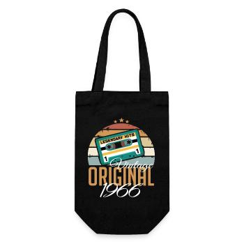 Vintage 1966 Born Original 1966 Birthday - Gift Bag for Bottles - black - Front