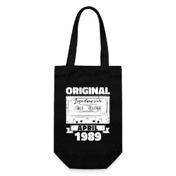 35e anniversaire mari avril Vintage 1989 Cassette - Sac à bouteille - noir - Devant