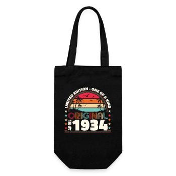 90e anniversaire hommes Original avril Vintage 1934 - Sac à bouteille - noir - Devant