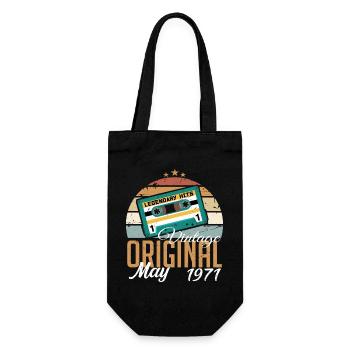 May 1971 Birthday Gift 1971 May - May 1971 - Gift Bag for Bottles - black - Front