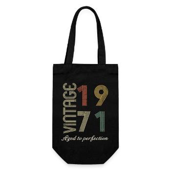 53 Years Birthday Gift - 1971 - Gift Bag for Bottles - black - Front