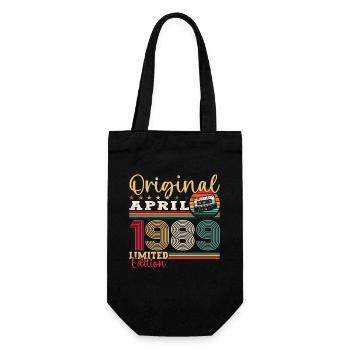35e anniversaire mari avril Vintage 1989 Cassette - Sac à bouteille - noir - Devant
