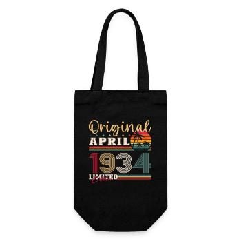 90e anniversaire mari Original avril Vintage 1934 - Sac à bouteille - noir - Devant