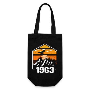 Geburtstag 1963 Jahrgang 1963 Hergestellt im Jahr 1963 - Geschenkbeutel für Flaschen - Schwarz - Vorne