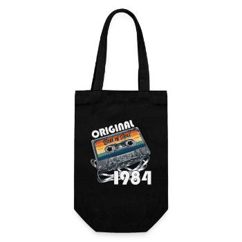 40th Birthday Husband Cassette April Vintage 1984 - Gift Bag for Bottles - black - Front
