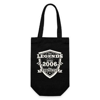 18. Geburtstag Mann Legende April Jahrgang 2006 - Geschenkbeutel für Flaschen - Schwarz - Vorne