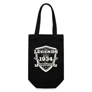 90e anniversaire homme légende avril Vintage 1934 - Sac à bouteille - noir - Devant