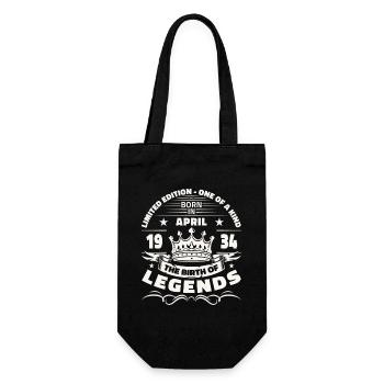 90e anniversaire homme légende avril Vintage 1934 - Sac à bouteille - noir - Devant