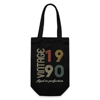 Cadeau d’anniversaire 34 ans - 1990 - Sac à bouteille - noir - Devant