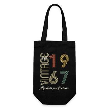 57 Birthday Gift - 1967 - Gift Bag for Bottles - black - Front