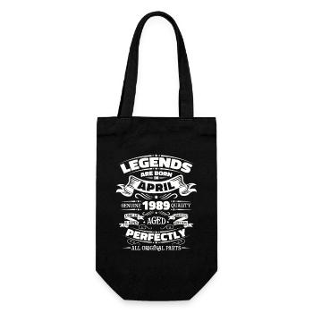 35. Geburtstag Mann Legende April Jahrgang 1989 - Geschenkbeutel für Flaschen - Schwarz - Vorne