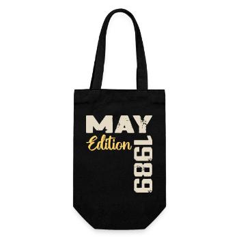 May 1989 Birthday May 1989 Gift May 1989 May - Gift Bag for Bottles - black - Front