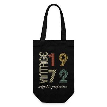 52 Years Birthday Gift - 1972 - Gift Bag for Bottles - black - Front