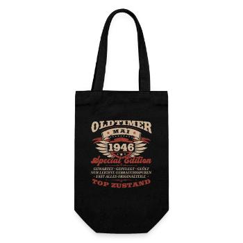 78th Birthday Man Vintage May Vintage 1946 - Gift Bag for Bottles - black - Front