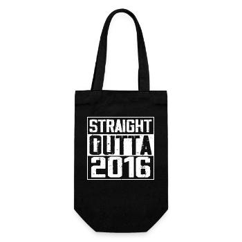 Straight Outta 2016 Retro Geburtstagsgeschenk 2016 - Geschenkbeutel für Flaschen - Schwarz - Vorne