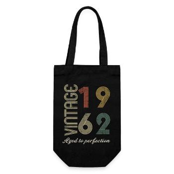 62 Years Birthday Gift - 1962 - Gift Bag for Bottles - black - Front