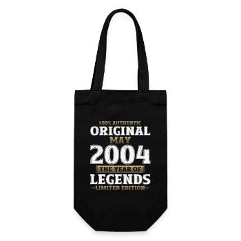 20. Geburtstag Mann Legende Mai Jahrgang 2004 - Geschenkbeutel für Flaschen - Schwarz - Vorne