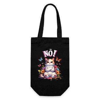 Chat drôle de dire non ! Pour les amoureux des chats - Sac à bouteille - noir - Devant