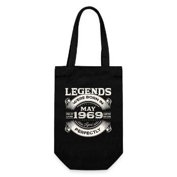Date de naissance 1969 Mai 1969 Millésime 1969 Légende 69 - Sac à bouteille - noir - Devant