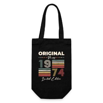 Anniversaire 1974 Mai 1974 Millésime 1974 Légende 74 - Sac à bouteille - noir - Devant