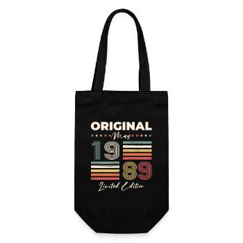35. Geburtstag Mann Legende Mai Jahrgang 1989 - Geschenkbeutel für Flaschen - Schwarz - Vorne