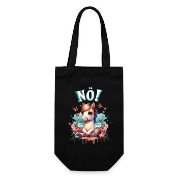 Horse funny saying nope! for horse lovers - Gift Bag for Bottles - black - Front