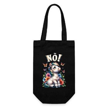 Horse funny saying nope! for horse lovers - Gift Bag for Bottles - black - Front