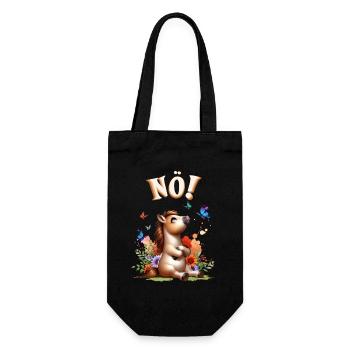 Horse funny saying nope! for horse lovers - Gift Bag for Bottles - black - Front