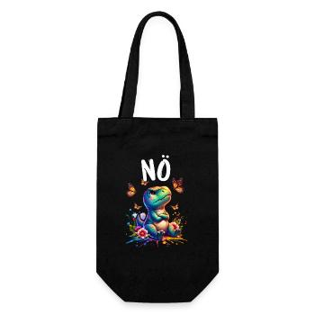 Dinosaur Dinos Saying Nope for Boys and Girls - Gift Bag for Bottles - black - Front