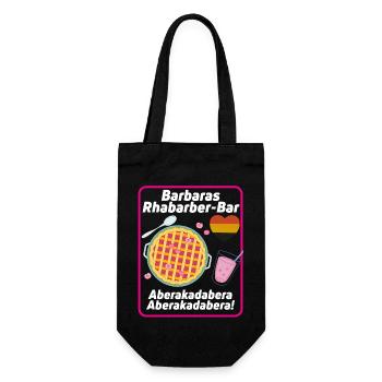 Barbaras Rhabarber-Bar - Geschenkbeutel für Flaschen - Schwarz - Vorne