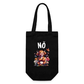 Highland Cow Saying Nope for Boys and Girls - Gift Bag for Bottles - black - Front