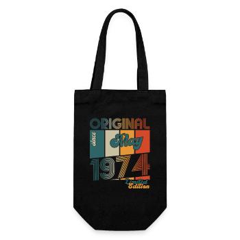Original Mai 1974 Millésime 1974 Anniversaire 1974 - Sac à bouteille - noir - Devant