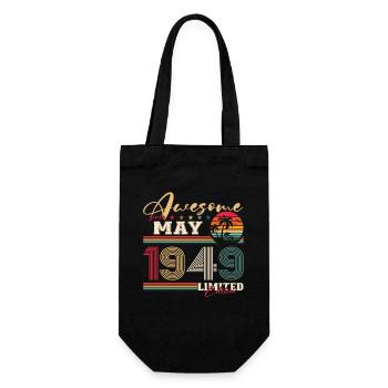 Awesome May 1949 Vintage 1949 Birthday 1949 - Gift Bag for Bottles - black - Front