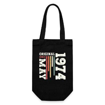 Original Mai 1974 Millésime 1974 Anniversaire 1974 - Sac à bouteille - noir - Devant
