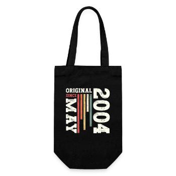 Original May 2004 Vintage 2004 Birthday 2004 - Gift Bag for Bottles - black - Front