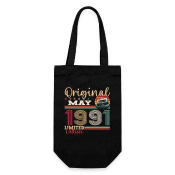 Original Mai 1991 Millésime 1991 Anniversaire 1991 - Sac à bouteille - noir - Devant