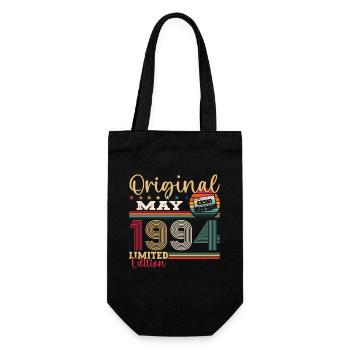 Original May 1994 Vintage 1994 Birthday 1994 - Gift Bag for Bottles - black - Front