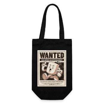 WANTED The Office Coffee Bandit - Geschenkbeutel für Flaschen - Schwarz - Vorne
