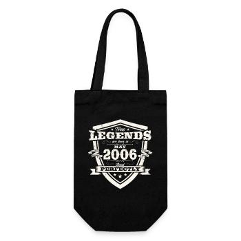Legende Mai 2006 Jahrgang 2006 Geburtstag 2006 - Geschenkbeutel für Flaschen - Schwarz - Vorne